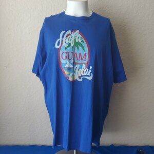3X Hafa Adai Guam Seal blue tshirt
